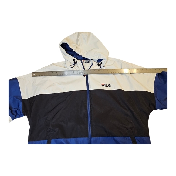 Fila Lightweight Jacket Mens Large Size Zipper Pockets - Picture 6 of 10